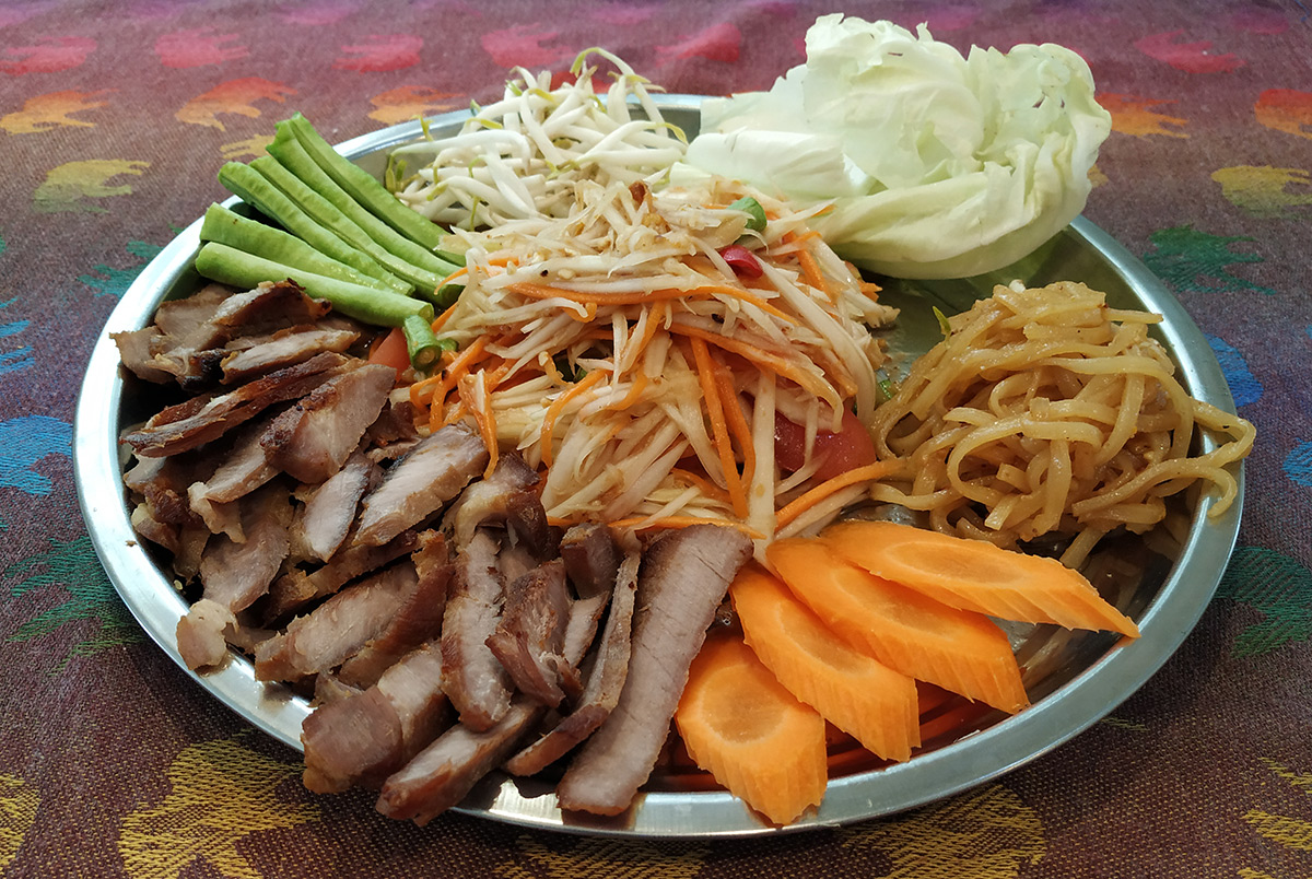 green papaya grilled pork