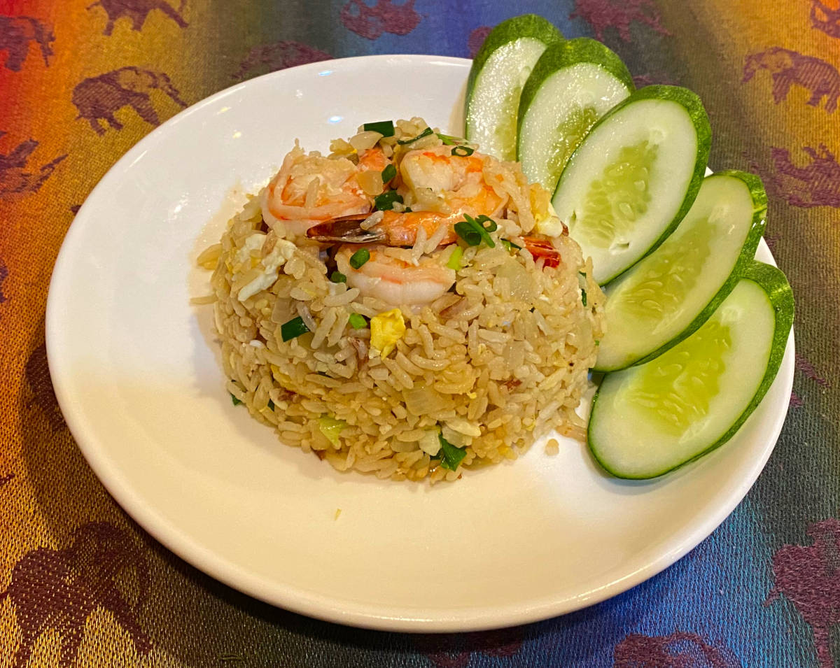 fried prawn rice