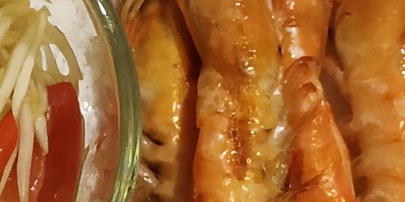 thai bbq prawns