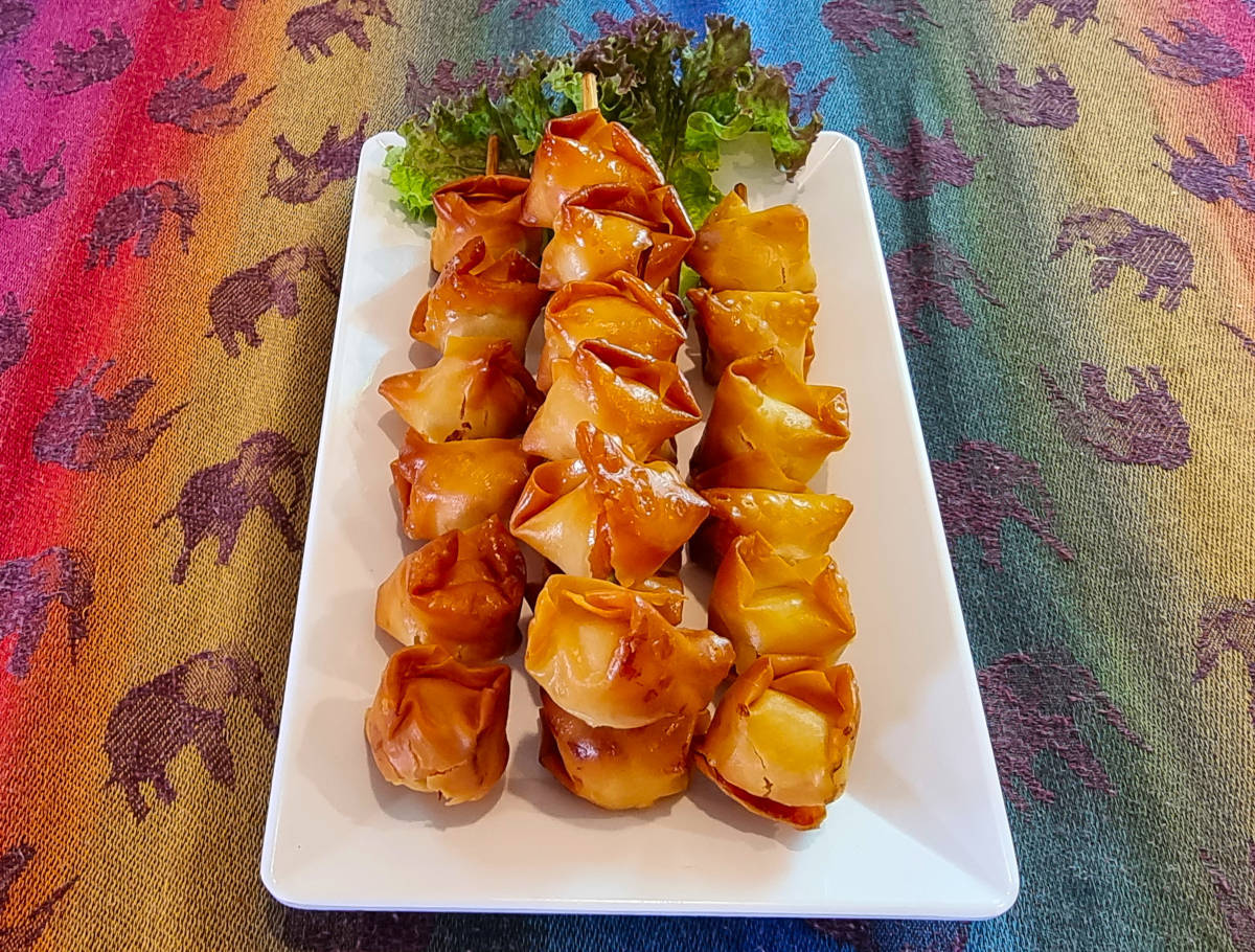 hot dog wontons